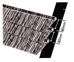 Bali thatch strip  layered horizontally