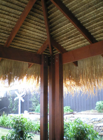 Gazebo with Bali thatch roof
